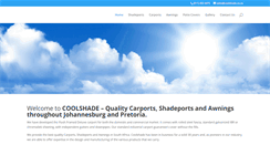 Desktop Screenshot of coolshade.co.za